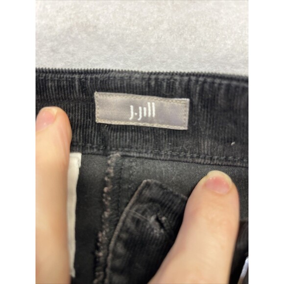 J Jill Pants Womens 4 Black Corduroy Straight Leg Mid Rise Casual Cotton - Picture 2 of 5